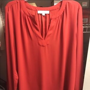 LOFT Red Blouse